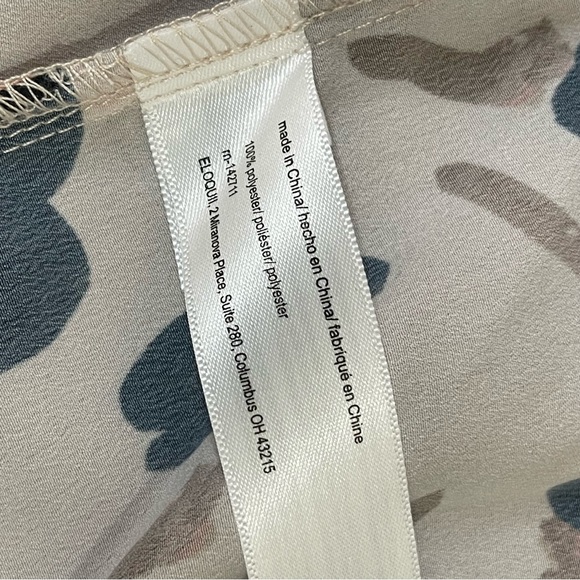 Eloquii Printed Button Down with Ruffle Neck NWT 18 - Picture 5 of 10